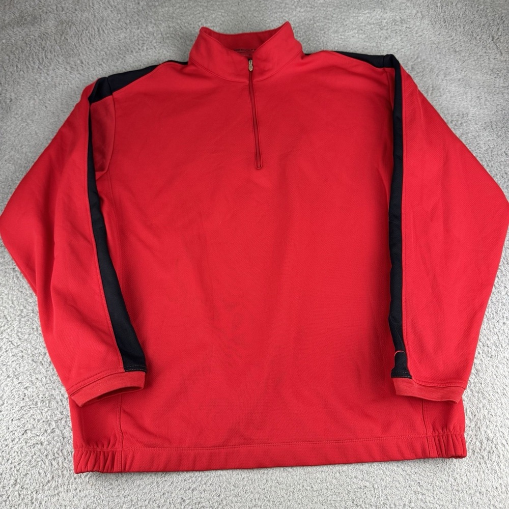Nike‎ Golf Therma-Fit pullover 1/4 zip mens Size Xl Red 267578-611